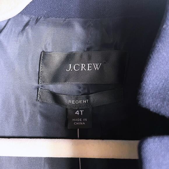 J Crew Regent Blazer Navy Blue Stretch Notch Collar Button Front Sz 4 TALL - Picture 7 of 12